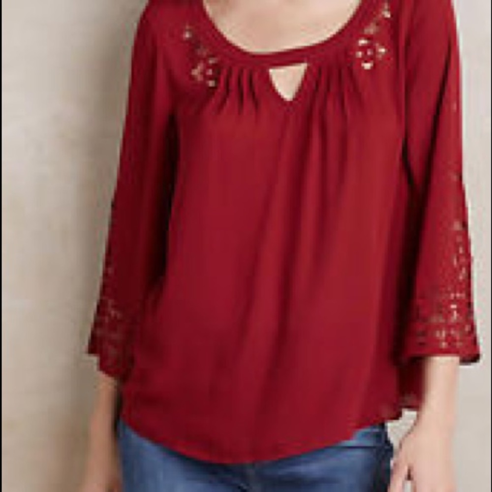 Anthropology Maeve Teni cutout top (4P)